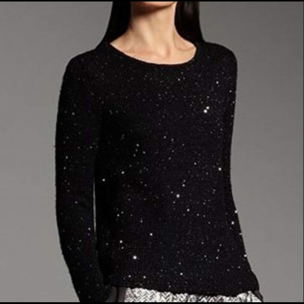 Narciso Rodriguez Black Sequin Sweater Extra Large HOST PICK 🎉